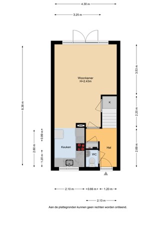 Floorplan - Samoas 21, 3524 JW Utrecht